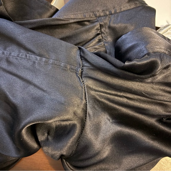 FRAME Gillian 100% Silk Navy Blouse Shirt Women’s Size Small Party Wear Festive - Picture 9 of 10